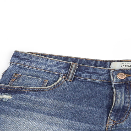 New Look Womens Blue   Cut-Off Shorts Size 10