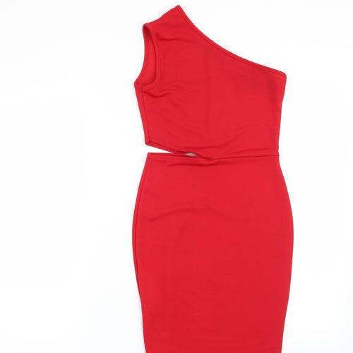 Pretty Little Thing Womens Red   Bodycon  Size 4
