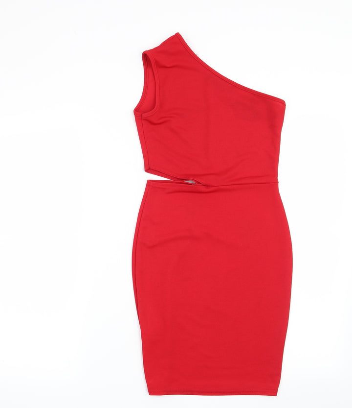 Pretty Little Thing Womens Red Bodycon Size 4