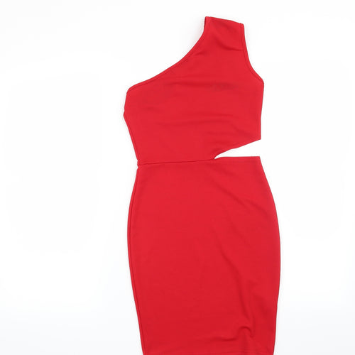 Pretty Little Thing Womens Red   Bodycon  Size 4