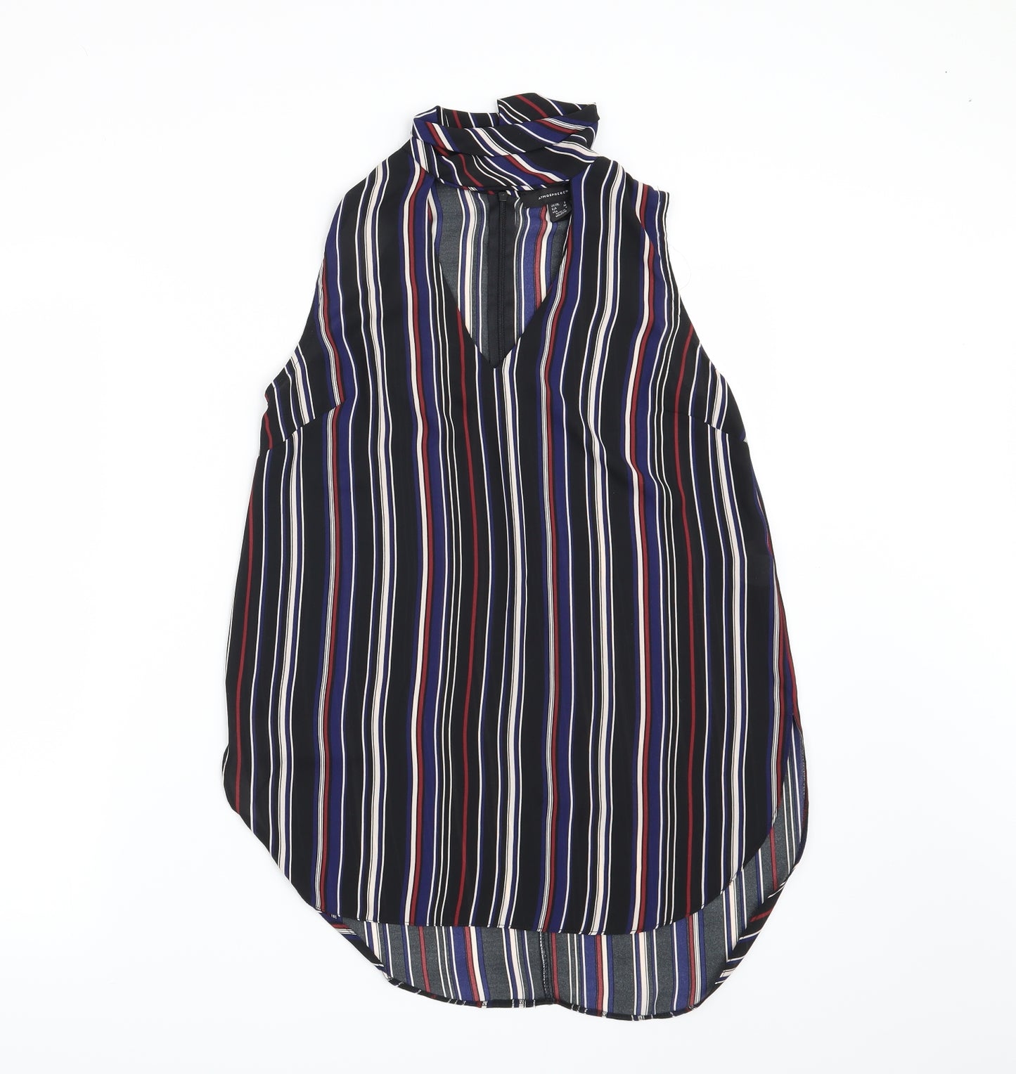 Atmosphere Womens Black Striped  Basic Blouse Size 8