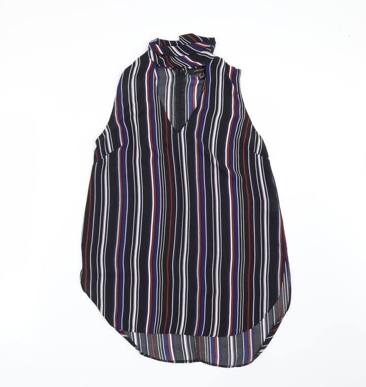 Atmosphere Womens Black Striped  Basic Blouse Size 8