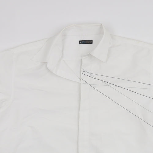 Etcetera Mens White    Button-Up Size M