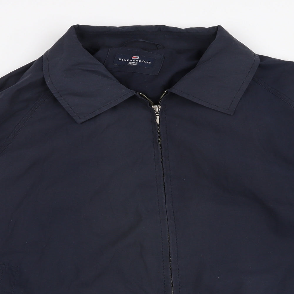 Blue Harbour Mens Blue   Bomber Jacket Coat Size L