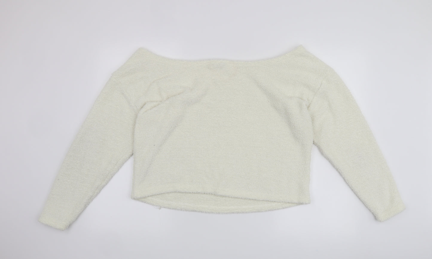Oasis Womens White   Pullover Jumper Size 14