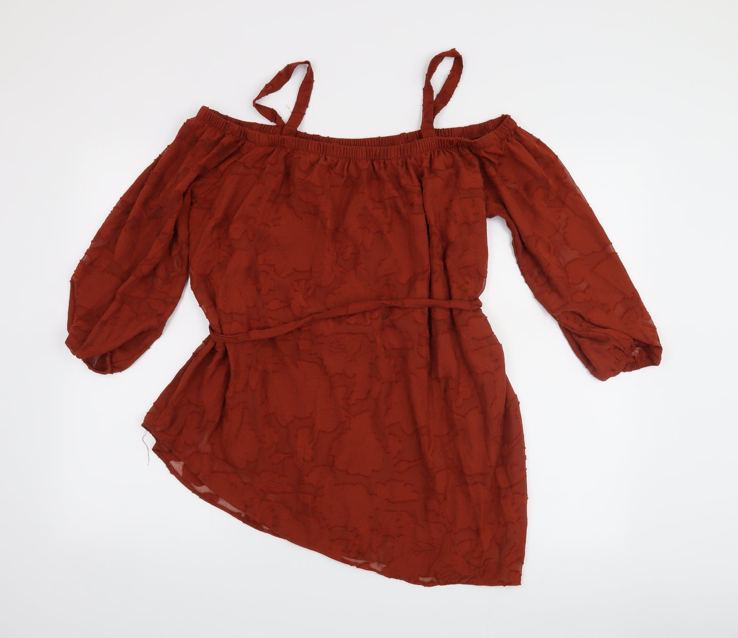 Soon Womens Orange   Basic Blouse Size 14