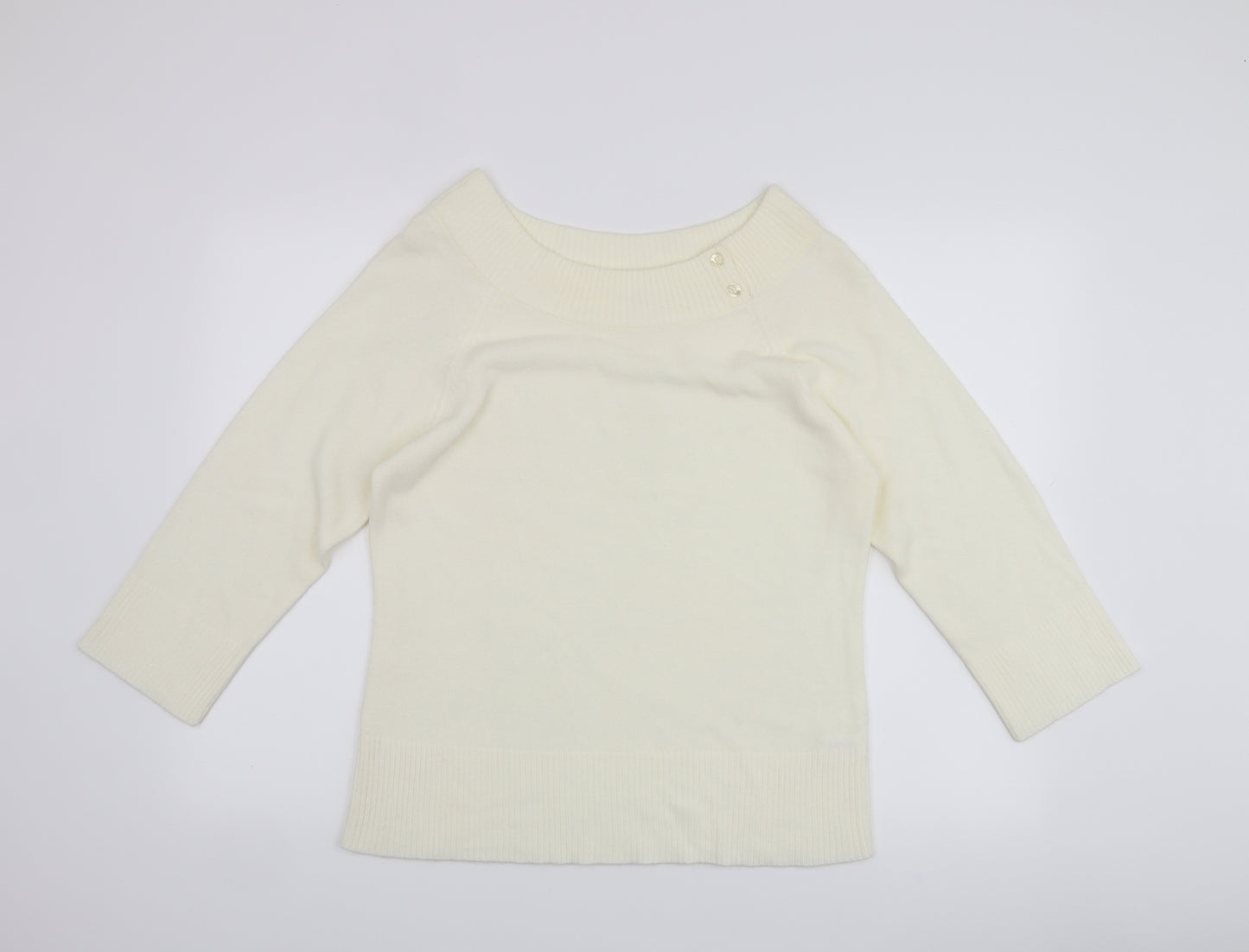EDITIONS Womens White   Pullover Jumper Size 18