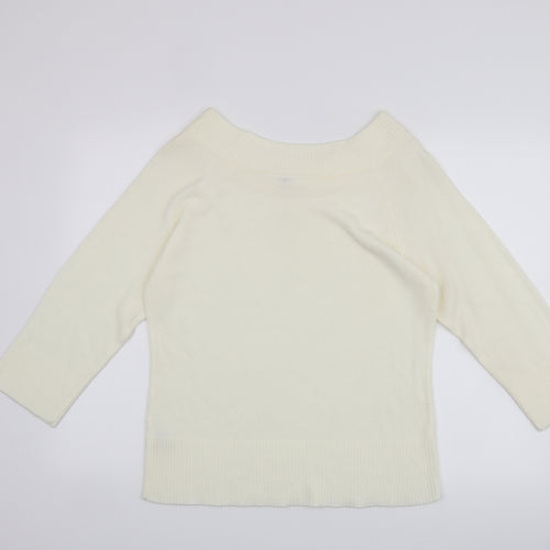 EDITIONS Womens White   Pullover Jumper Size 18