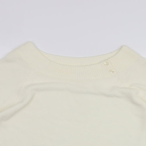 EDITIONS Womens White   Pullover Jumper Size 18