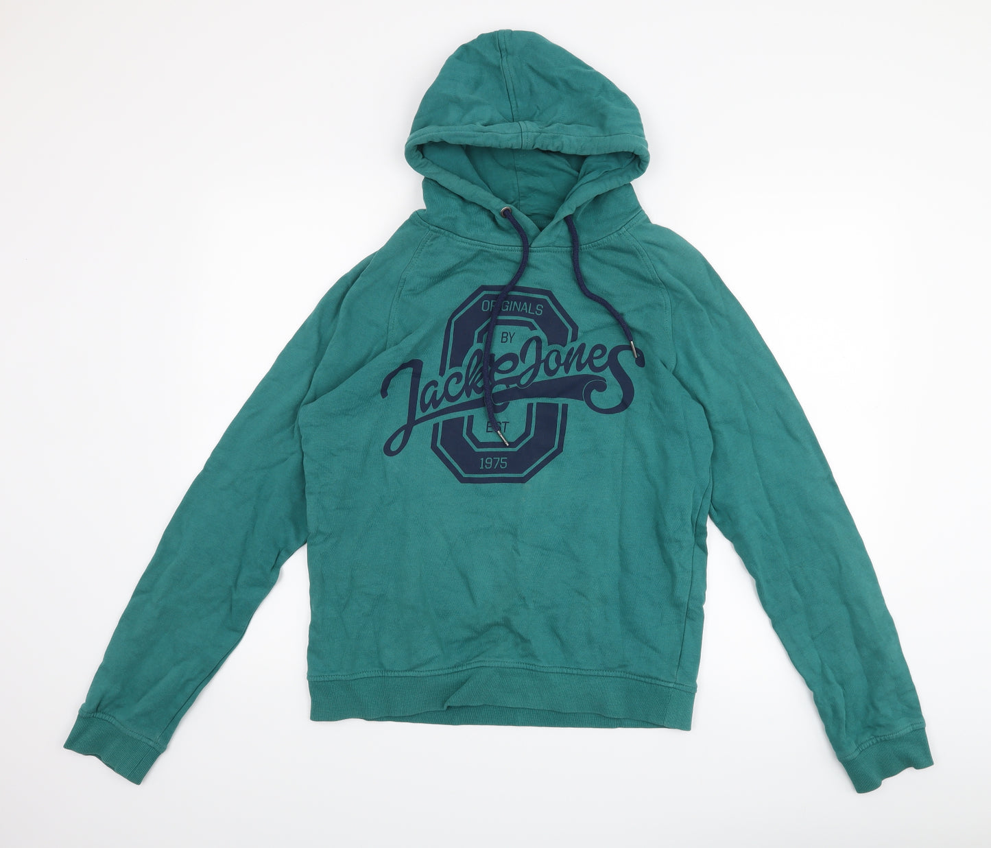 Jack Jones Mens Green   Pullover Hoodie Size M