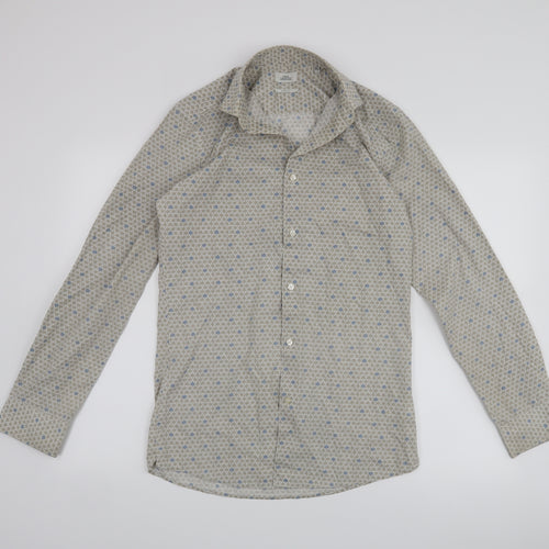 NEXT Mens Beige    Button-Up Size 14.5