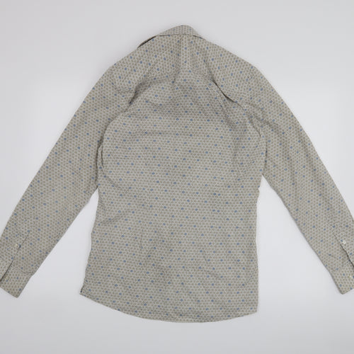 NEXT Mens Beige    Button-Up Size 14.5
