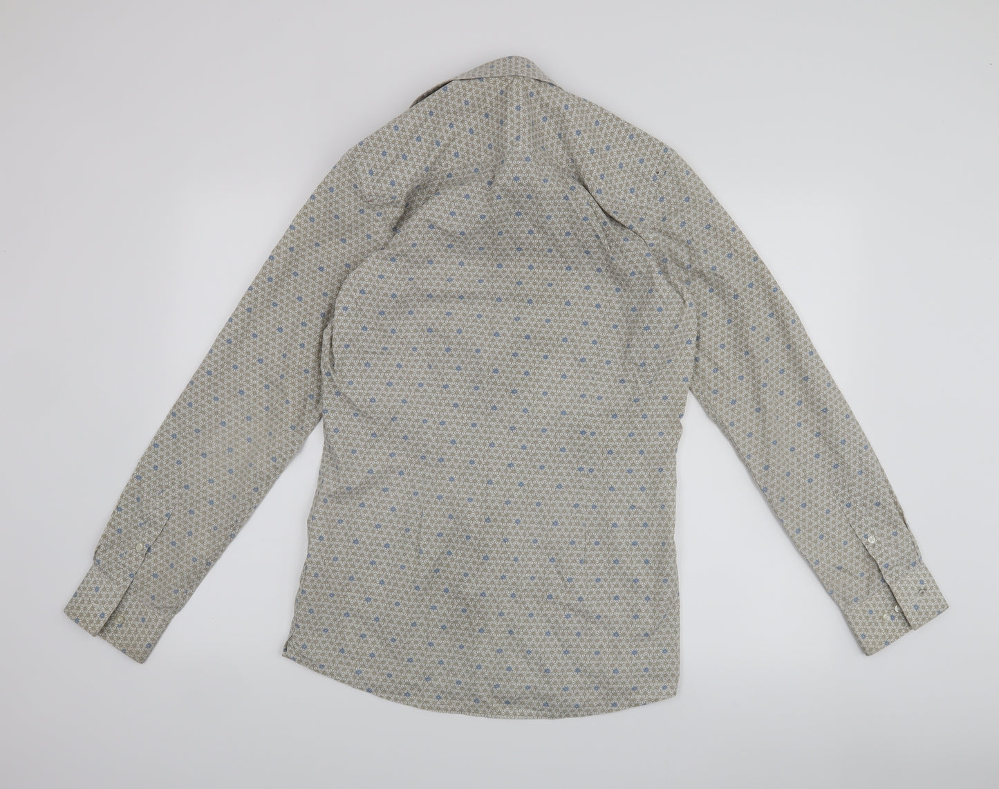NEXT Mens Beige    Button-Up Size 14.5