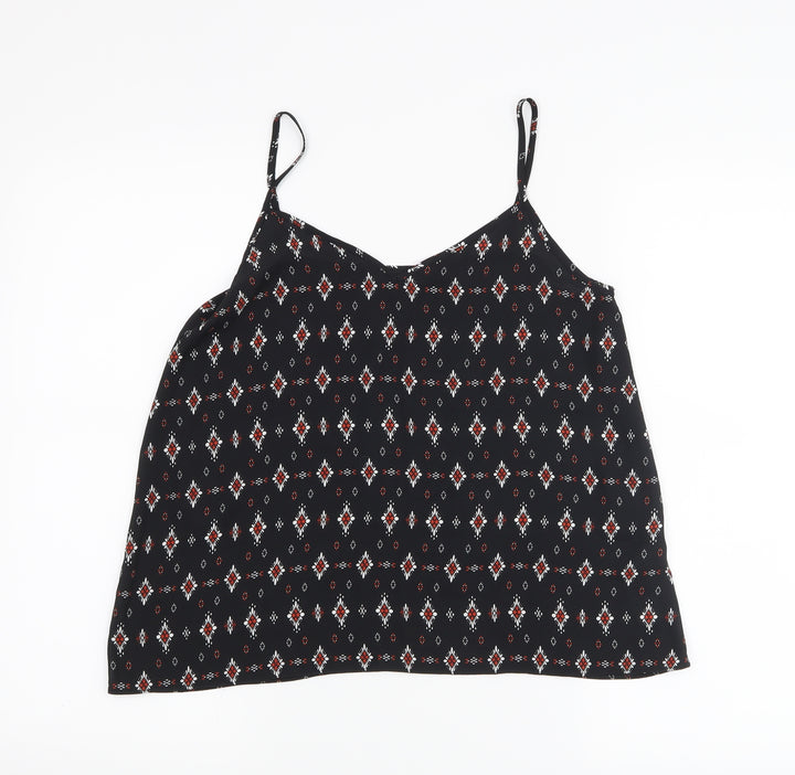 New Look Womens Black Basic Tank Size 8