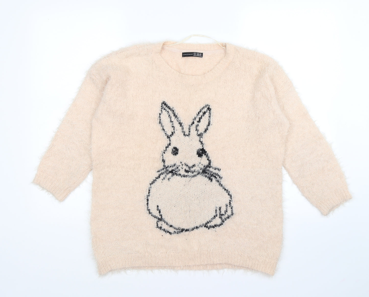 Atmosphere Womens Pink  Knit Pullover Jumper Size 12  - rabbit