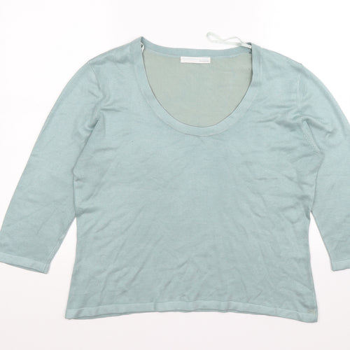 AMARANTO Womens Blue  Knit Pullover Jumper Size 18