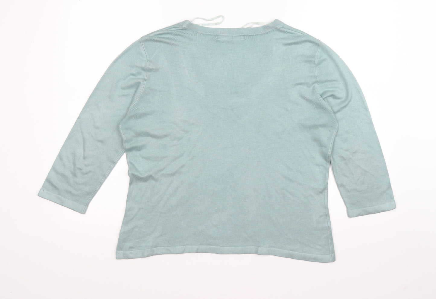 AMARANTO Womens Blue  Knit Pullover Jumper Size 18