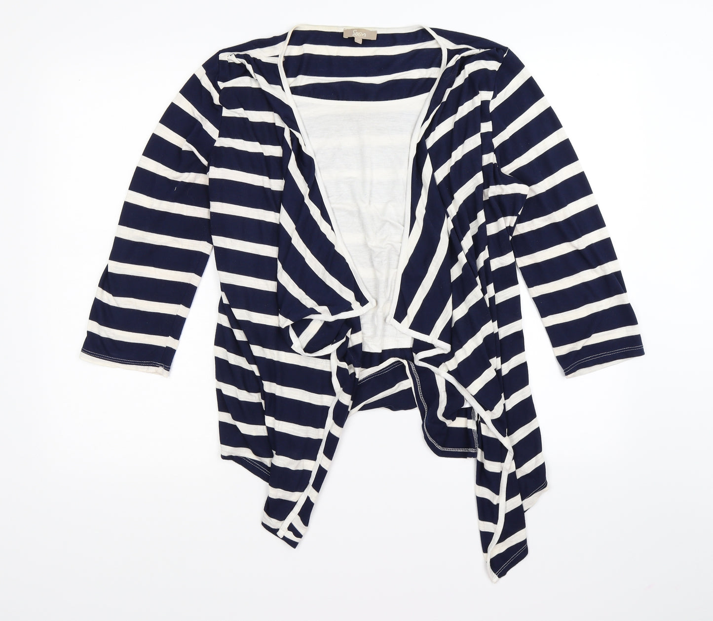 Soon Womens Blue Striped  Tunic T-Shirt Size 16  - 2 in 1