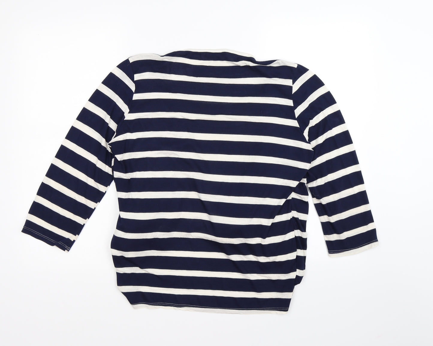 Soon Womens Blue Striped  Tunic T-Shirt Size 16  - 2 in 1