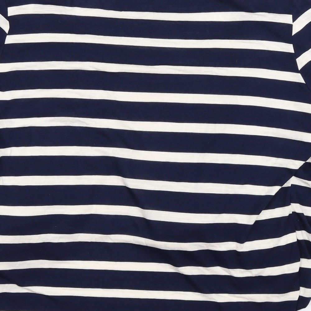 Soon Womens Blue Striped  Tunic T-Shirt Size 16  - 2 in 1