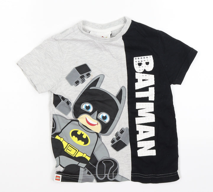 LEGO Boys Grey Basic T-Shirt Size 3-4 Years - Batman