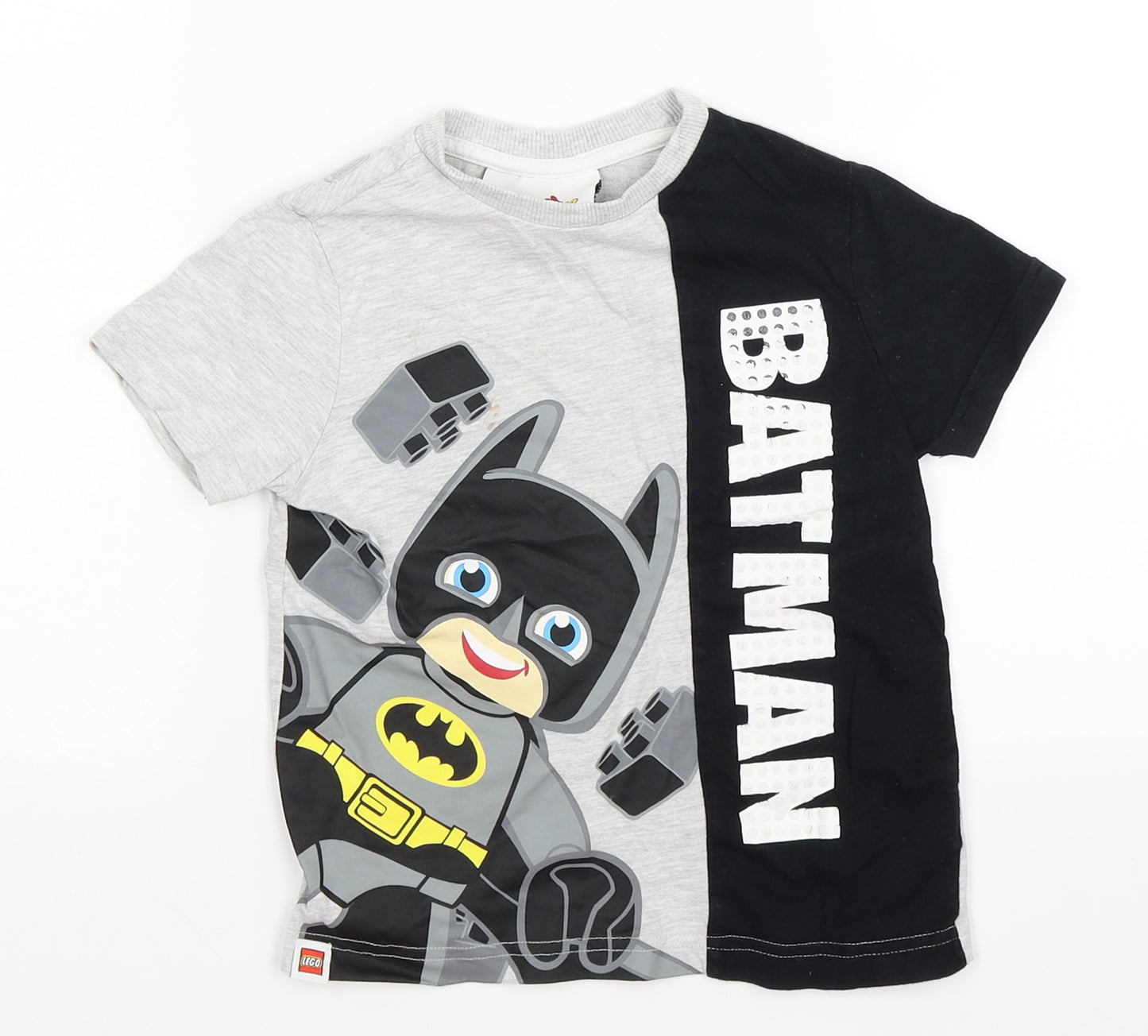 LEGO Boys Grey   Basic T-Shirt Size 3-4 Years  - Batman