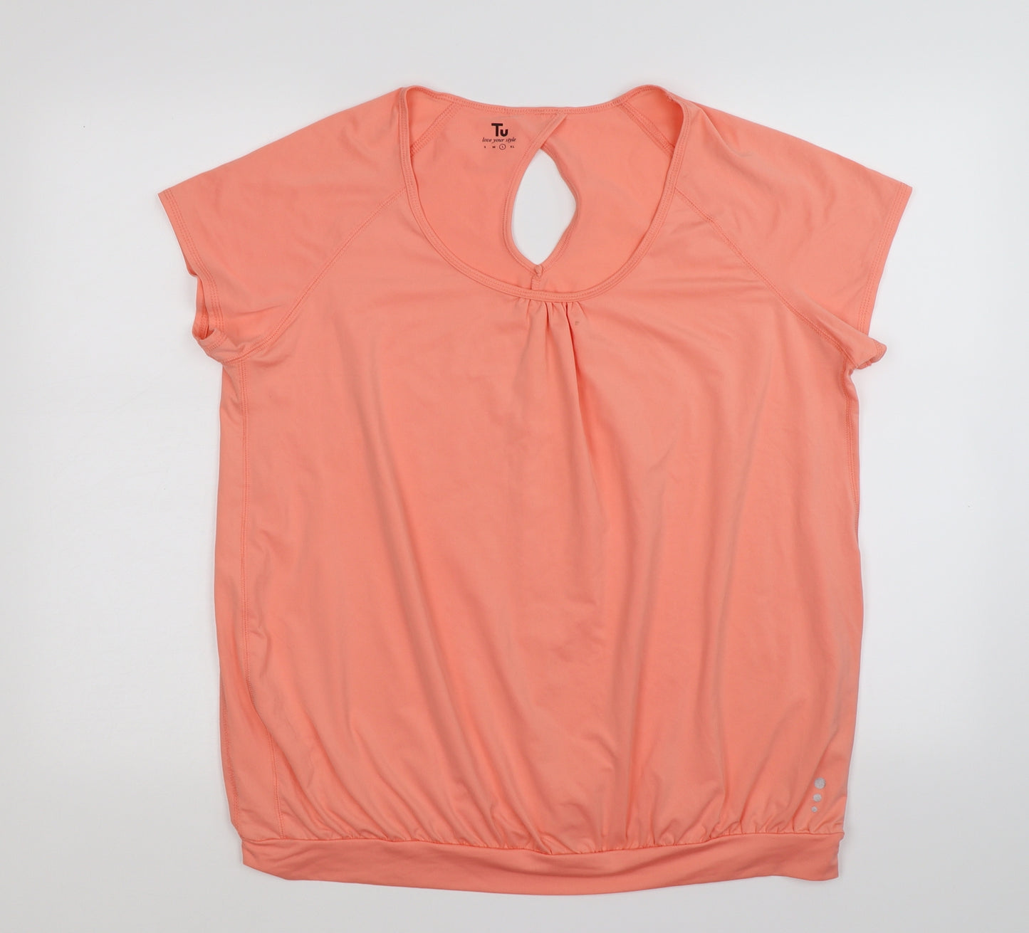 TU Womens Orange   Basic T-Shirt Size L