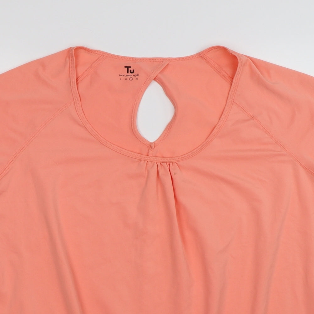 TU Womens Orange   Basic T-Shirt Size L