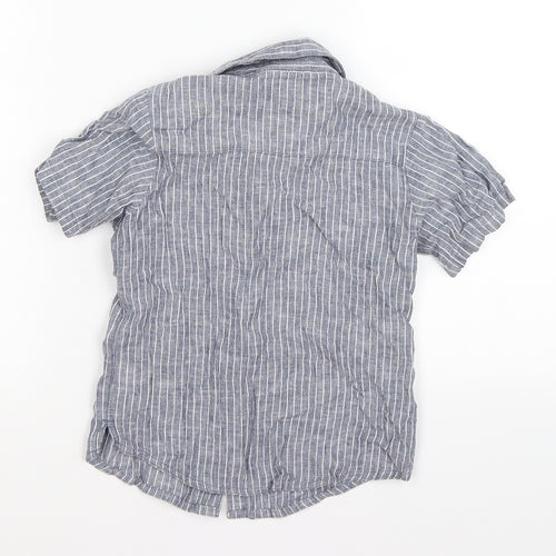 TU Boys Green Striped  Basic Button-Up Size 3-4 Years
