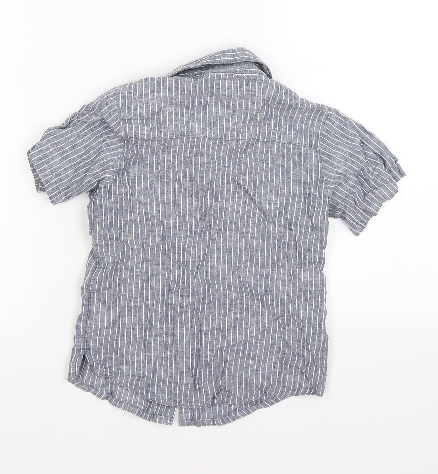 TU Boys Green Striped  Basic Button-Up Size 3-4 Years