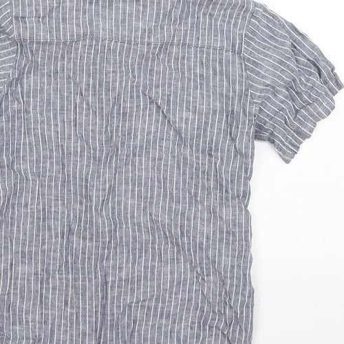 TU Boys Green Striped  Basic Button-Up Size 3-4 Years