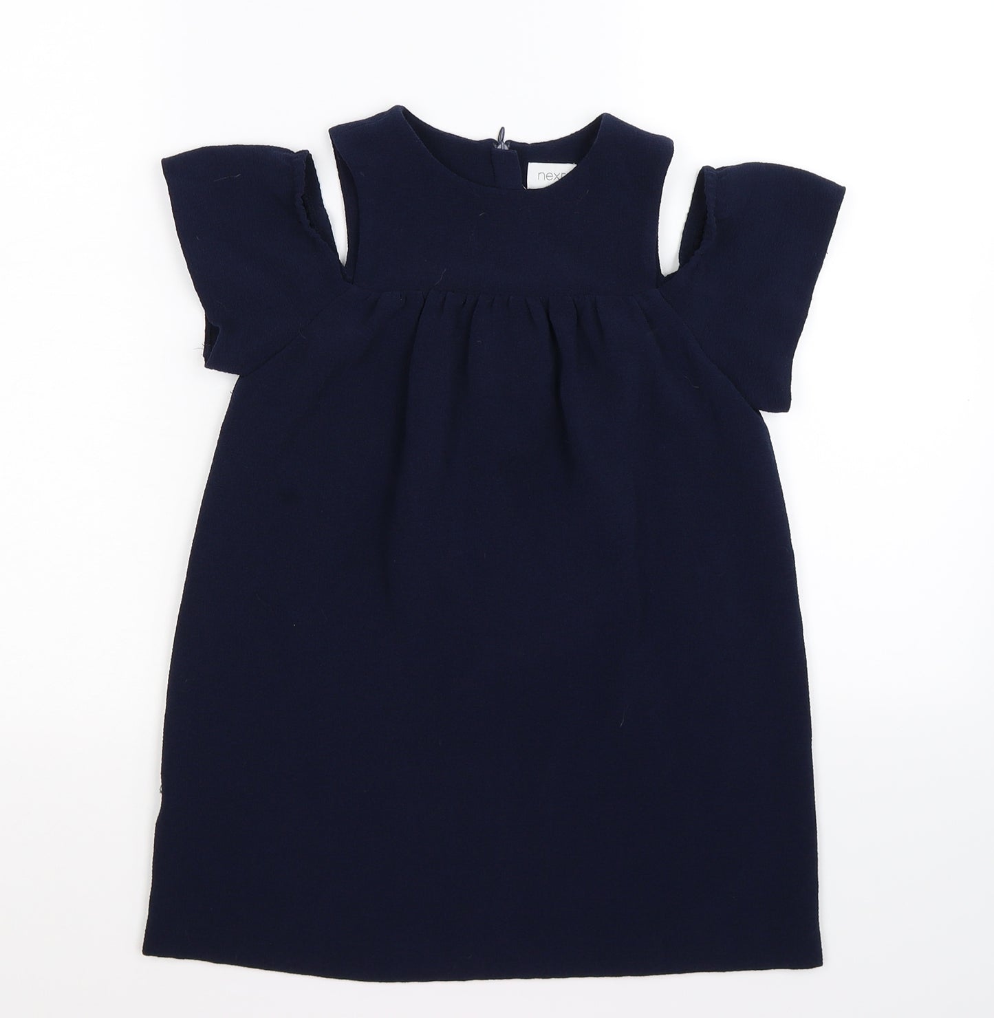 NEXT Girls Blue   T-Shirt Dress  Size 5 Years  - cold shoudler