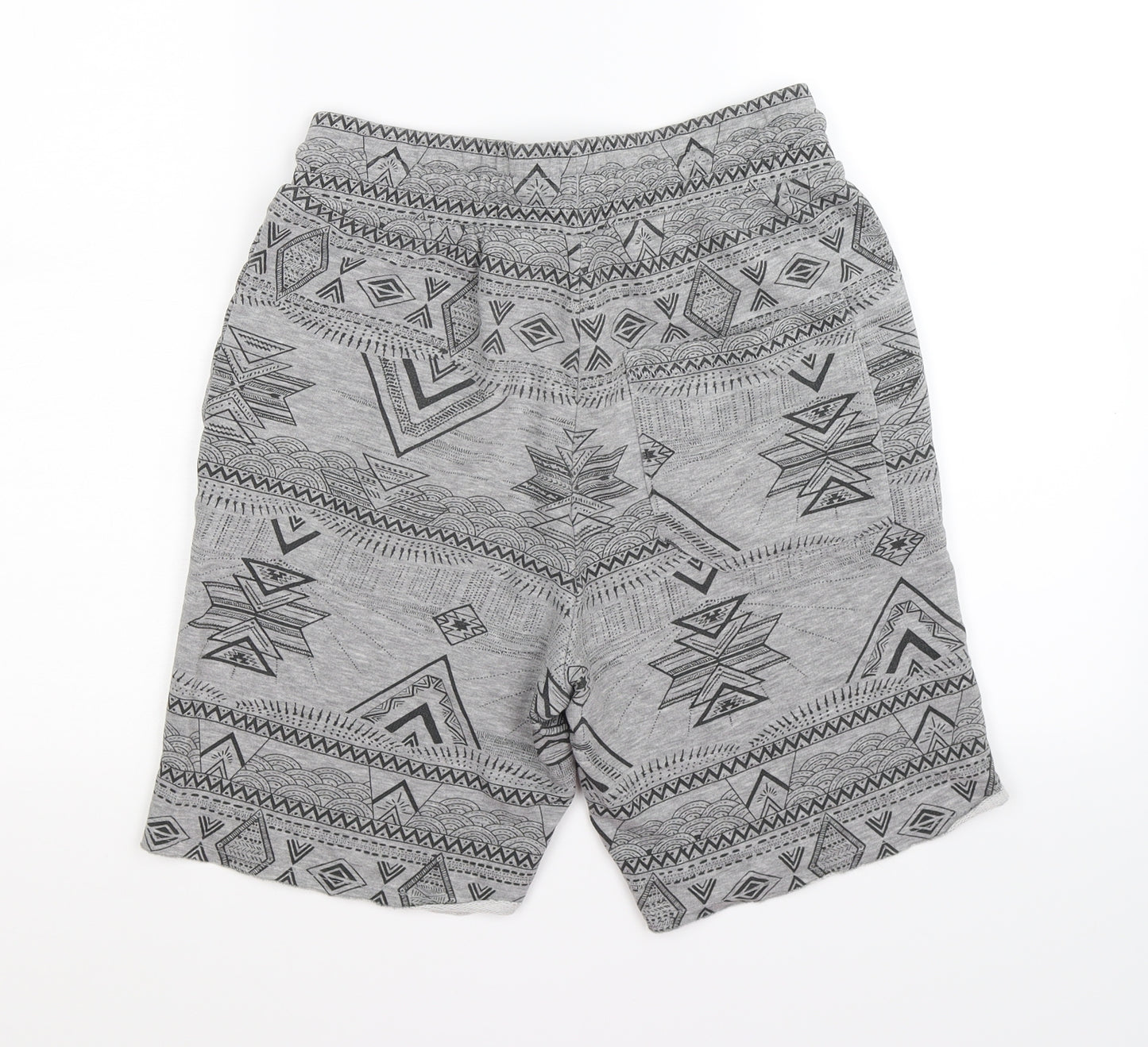 H&M Mens Grey Geometric  Sweat Shorts Size S