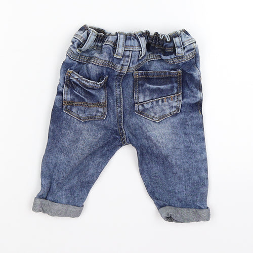 NEXT Boys Blue  Denim Capri Trousers Size 3-6 Months
