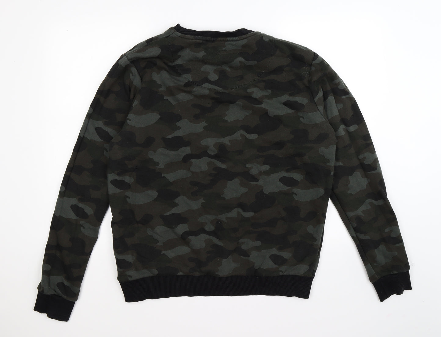 Twisted Soul Mens Green Camouflage  Pullover Sweatshirt Size XL