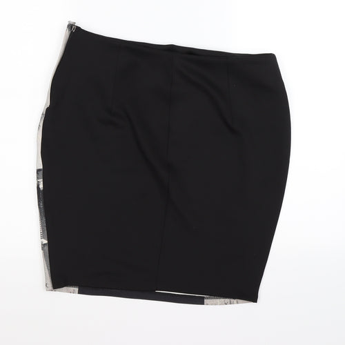 setre Womens Black Geometric  Bandage Skirt Size XL  - ny graphic