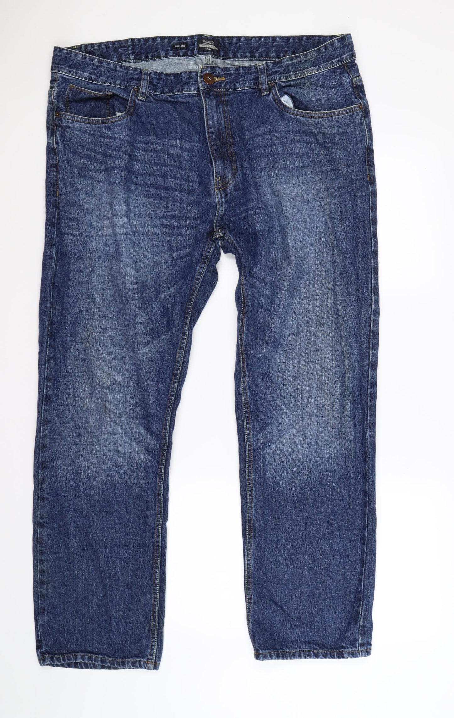 Easy Mens Blue  Denim Straight Jeans Size 40 L28 in