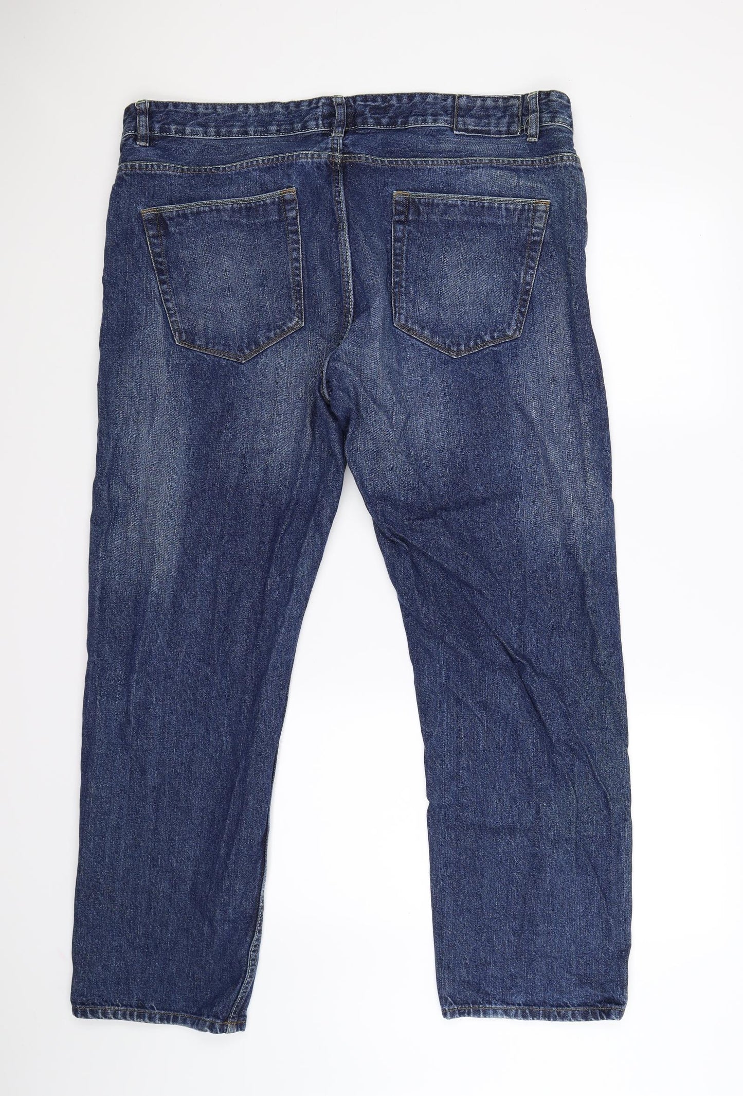 Easy Mens Blue  Denim Straight Jeans Size 40 L28 in