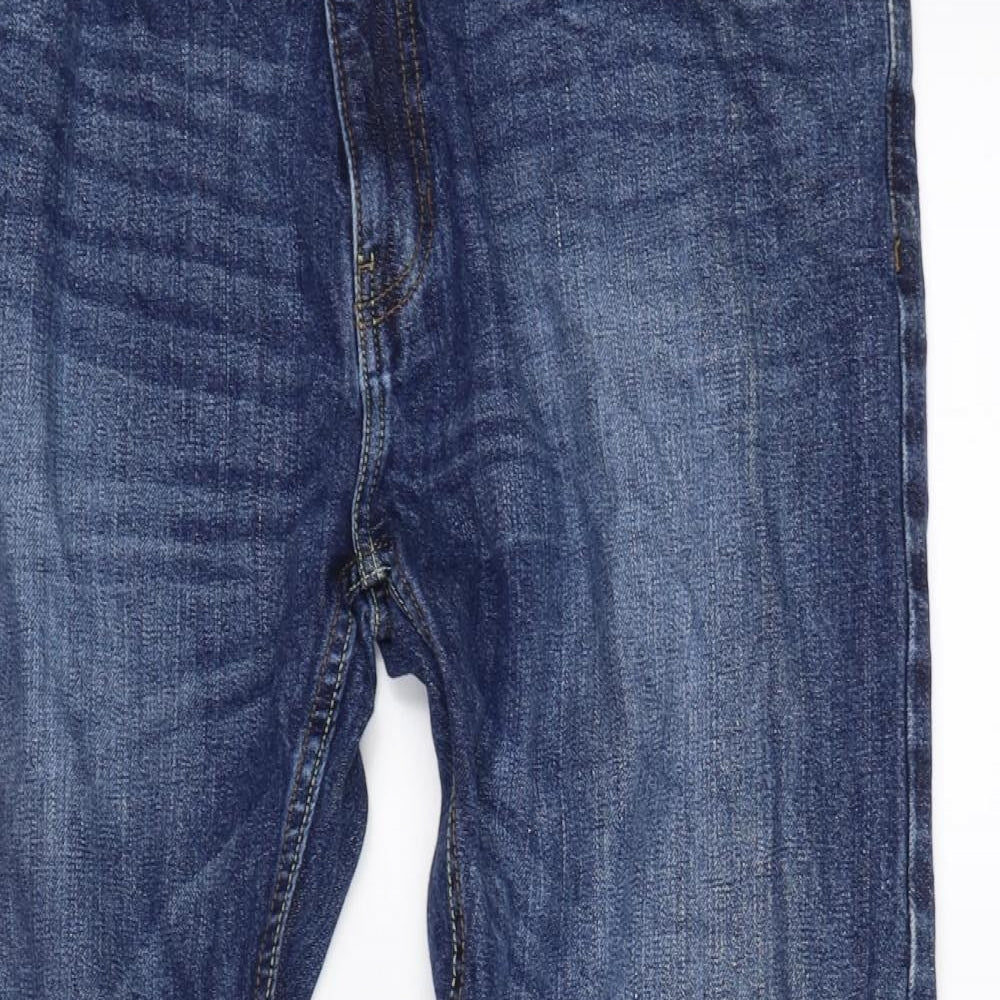 Easy Mens Blue  Denim Straight Jeans Size 40 L28 in
