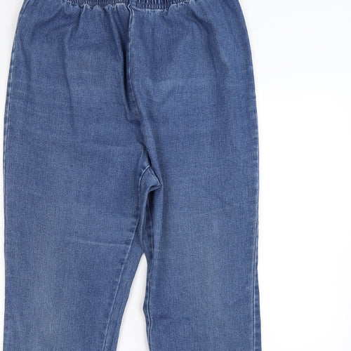 Simply Be Womens Blue  Denim Jegging Leggings Size 16 L26 in - bootcut