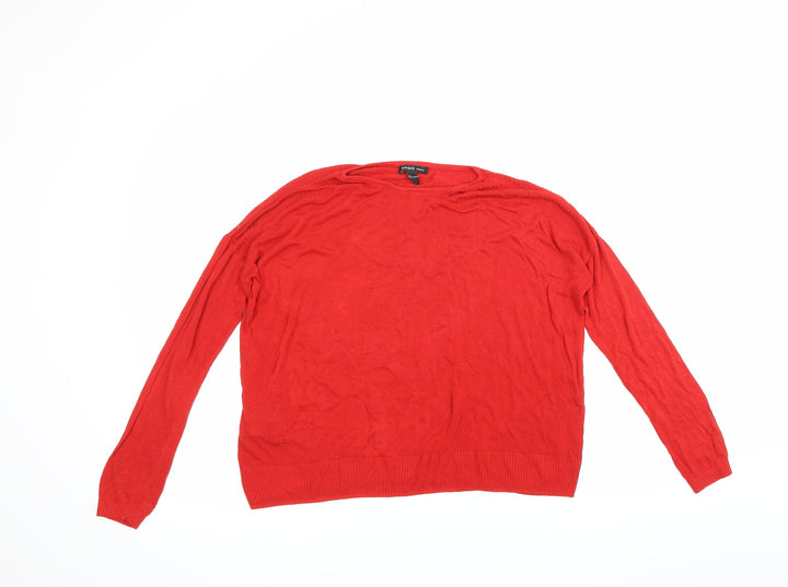 Mango Womens Red Pullover Jumper Size M