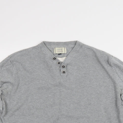 George Mens Grey   Pullover Jumper Size M