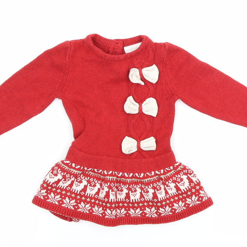 Maggie & Zoe  Red   Jumper Dress  Size 3-6 Months