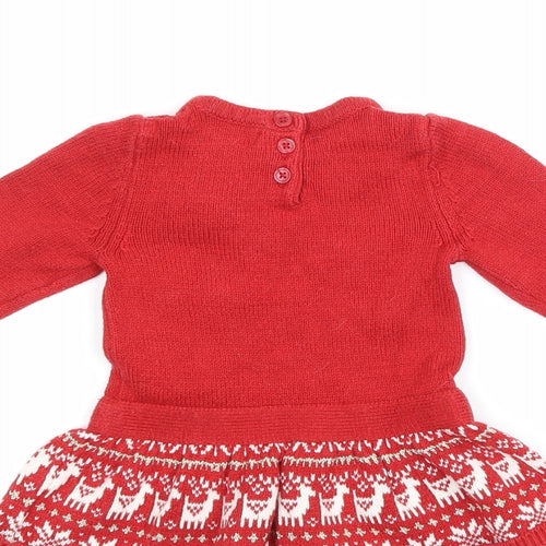 Maggie & Zoe  Red   Jumper Dress  Size 3-6 Months