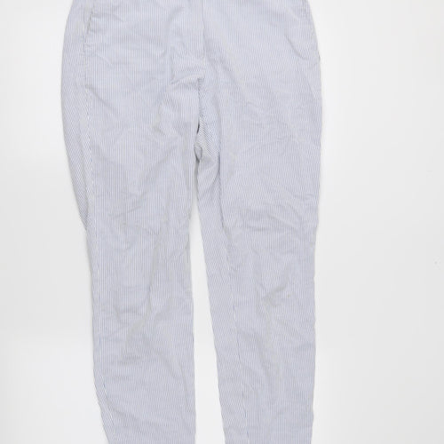 Zara Womens White Striped  Trousers  Size 36 in L27 in