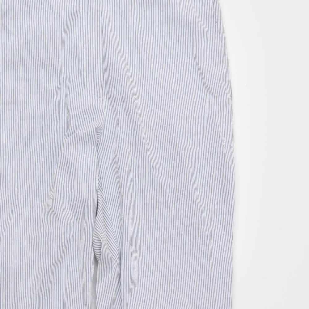 Zara Womens White Striped  Trousers  Size 36 in L27 in