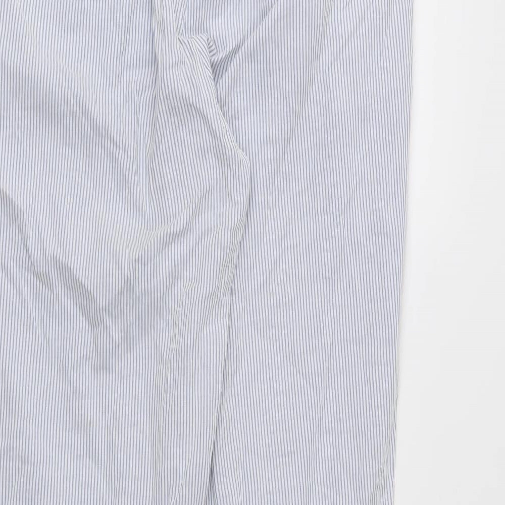 Zara Womens White Striped  Trousers  Size 36 in L27 in