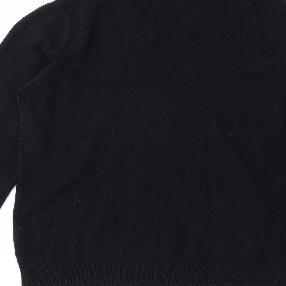 Cedar Wood State Mens Black   Henley Jumper Size XL