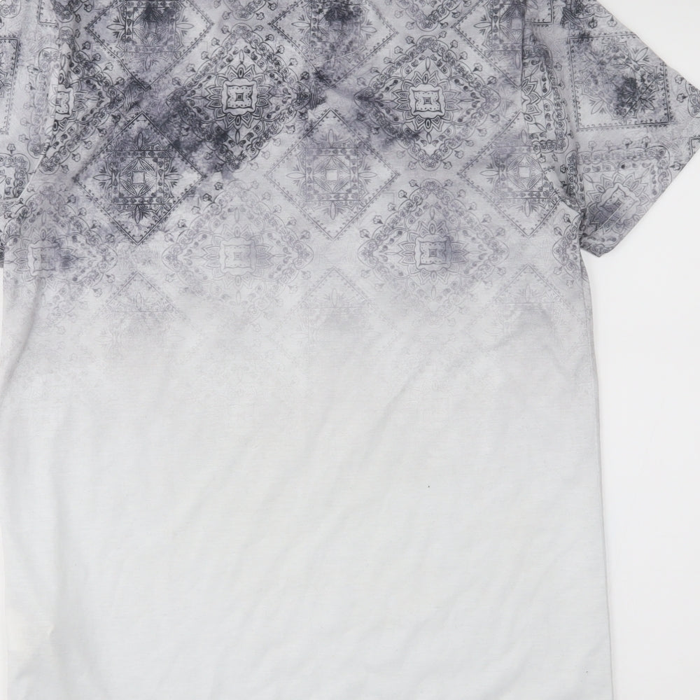 Firetrap Mens White Floral   T-Shirt Size M