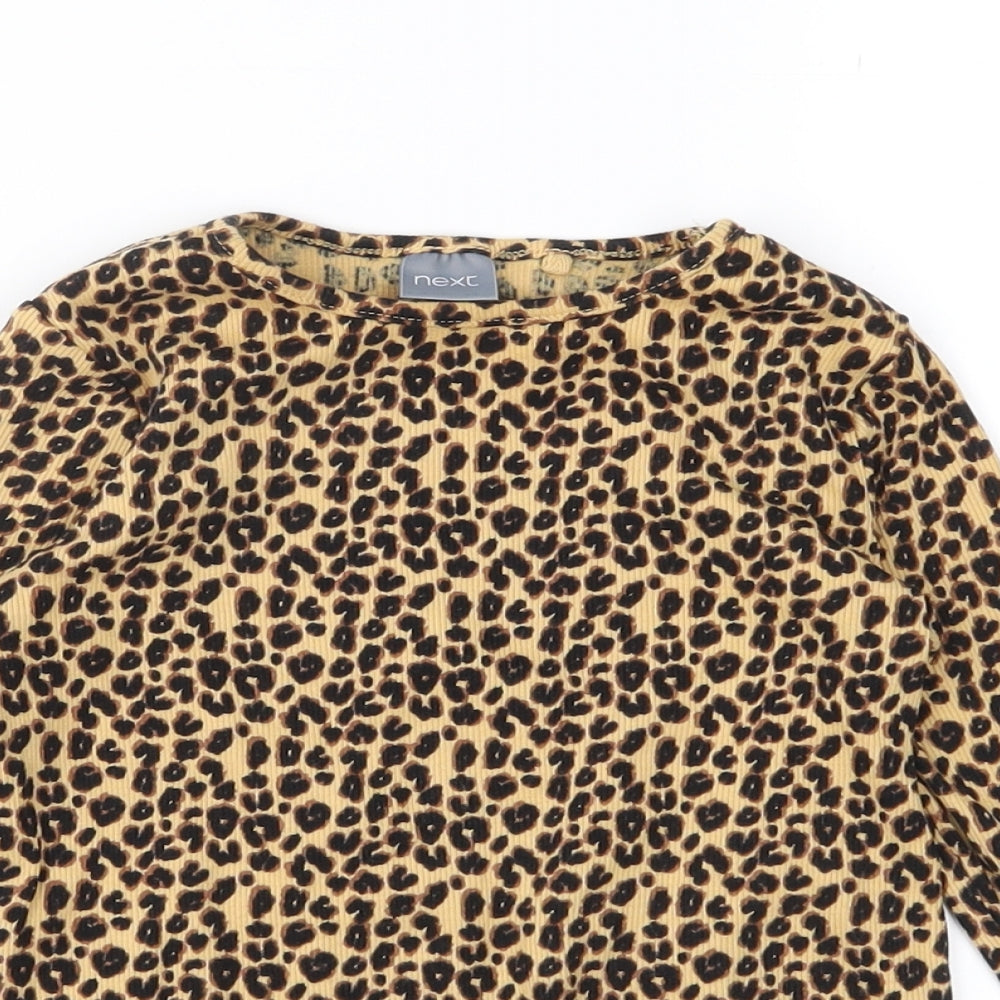 NEXT Girls Yellow Animal Print  Basic Casual Size 2-3 Years